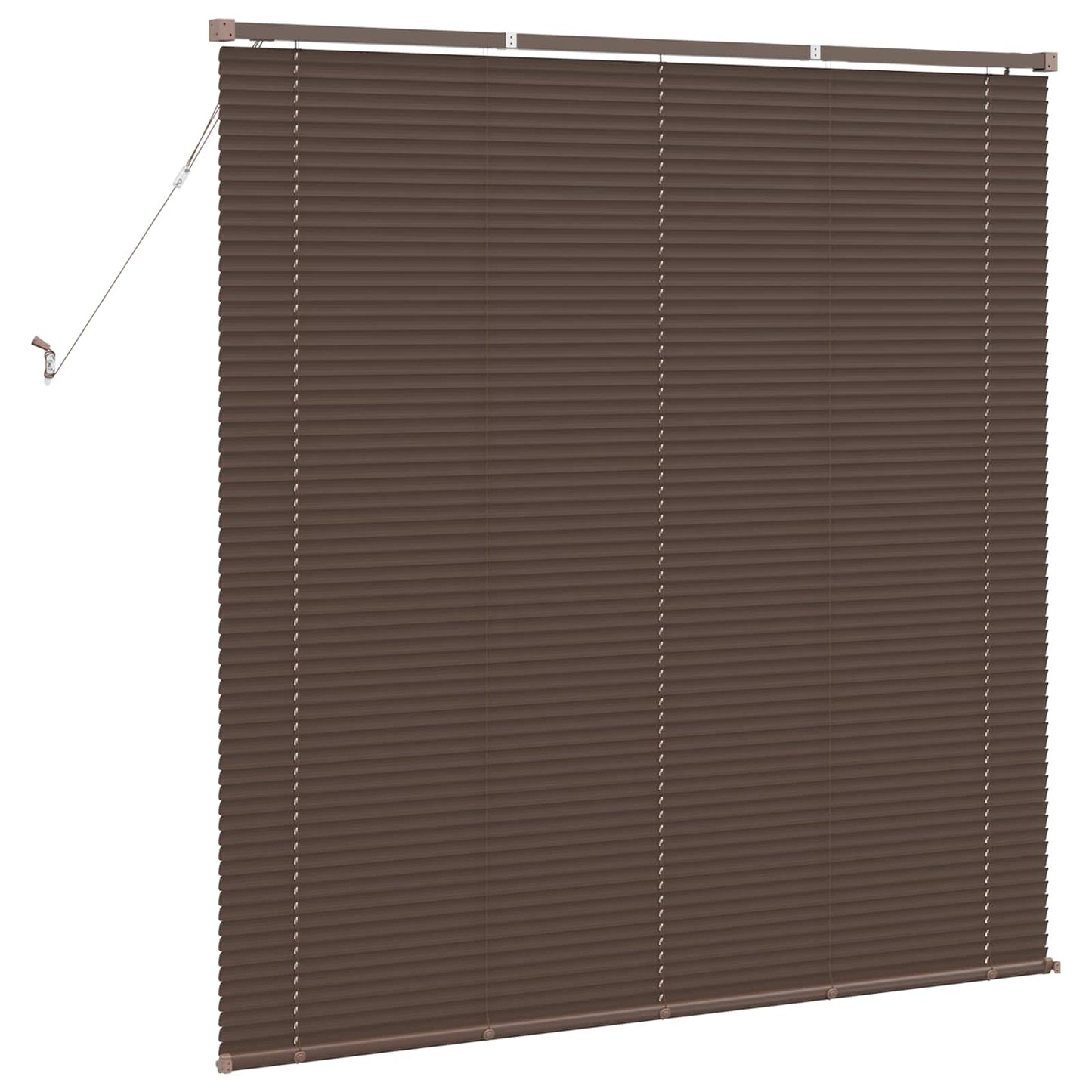Venetian Blind Dark Brown with Pattern 150 x 130 cm PVC