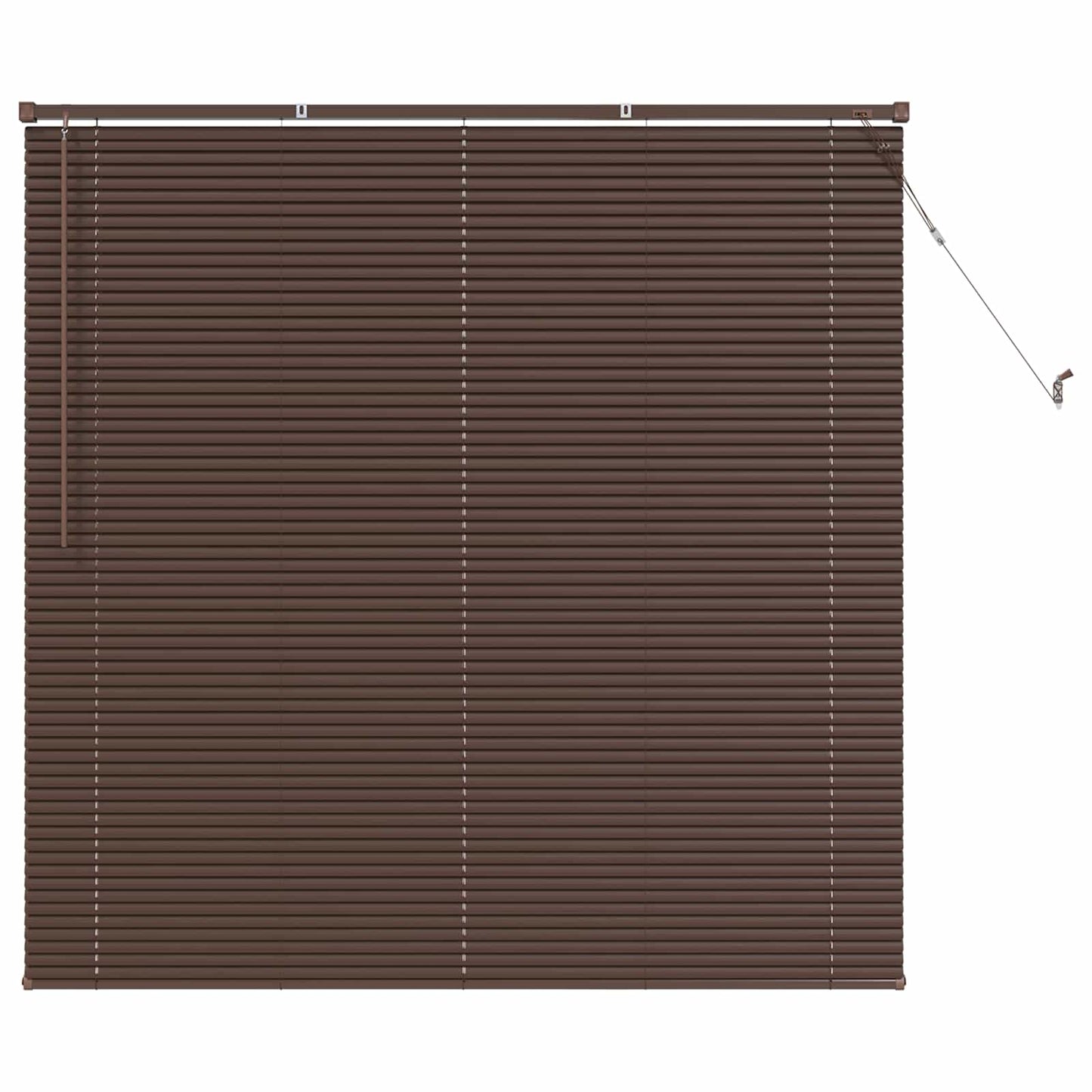Venetian Blind Dark Brown with Pattern 150 x 130 cm PVC
