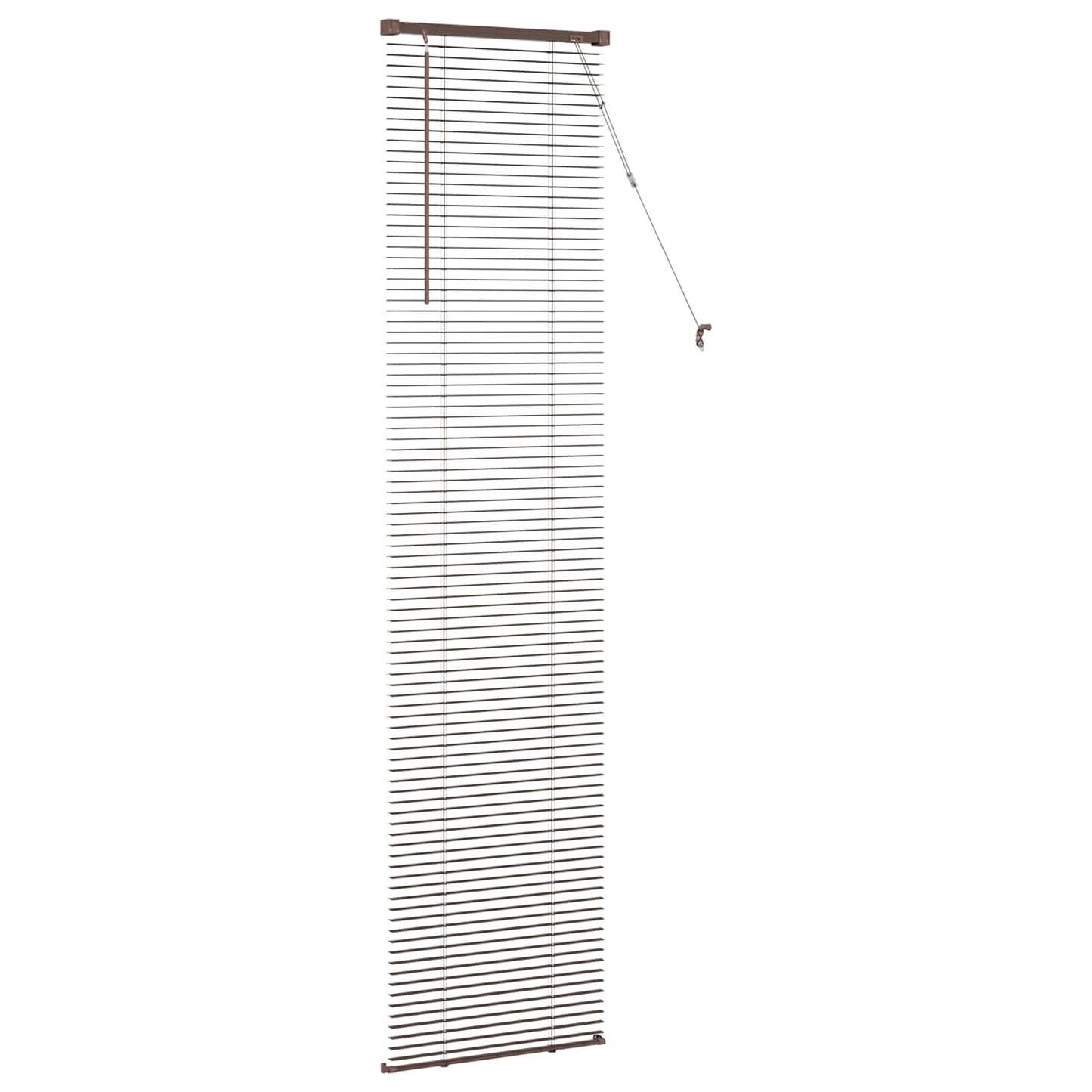 Venetian Blind Dark Brown with Pattern 213 x 50 cm 25 mm PVC