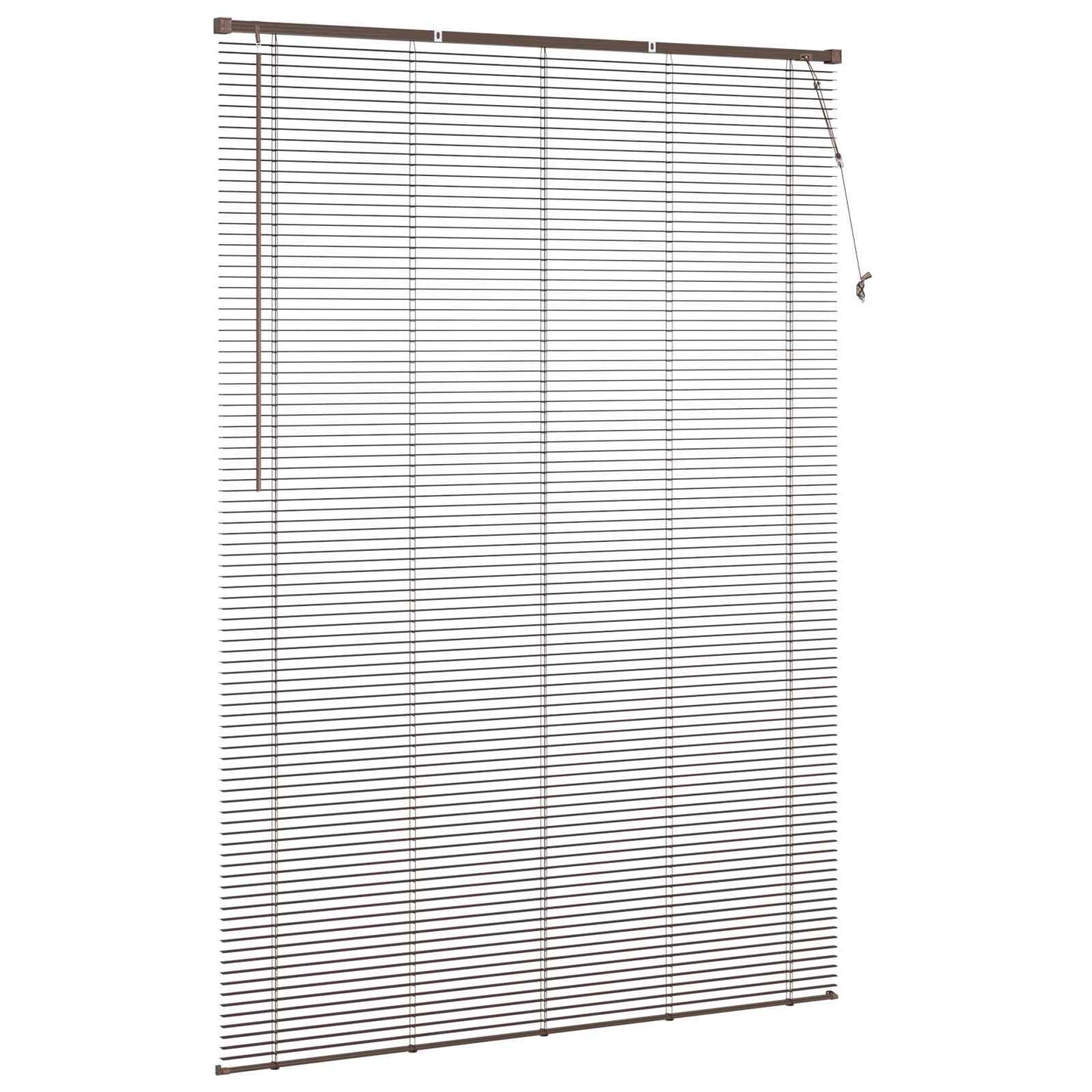 Venetian Blind Dark Brown with Pattern 213 x 130 cm 25 mm PVC
