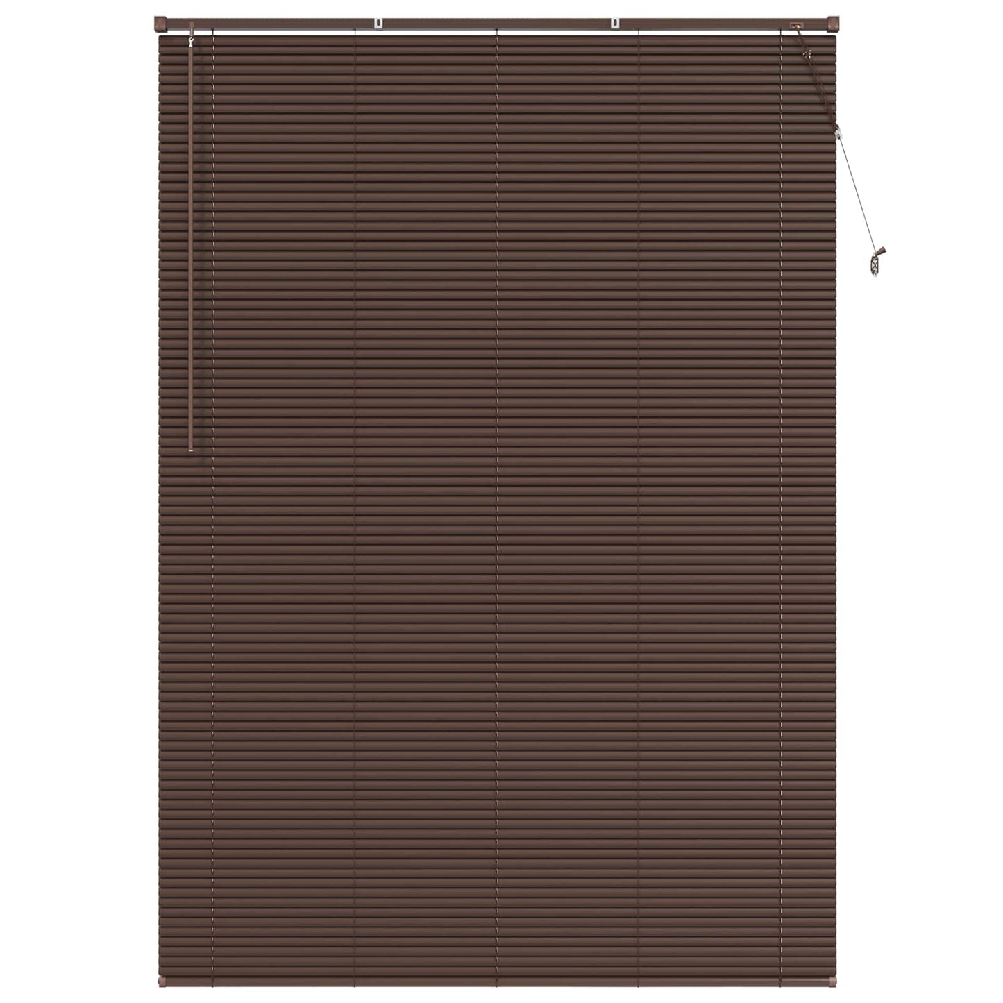 Venetian Blind Dark Brown with Pattern 213 x 130 cm 25 mm PVC