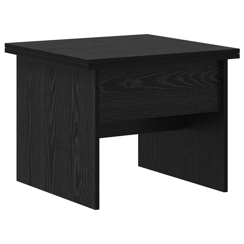 Coffee Table Black Oak 55 x 54.5 x 45 cm Engineered wood