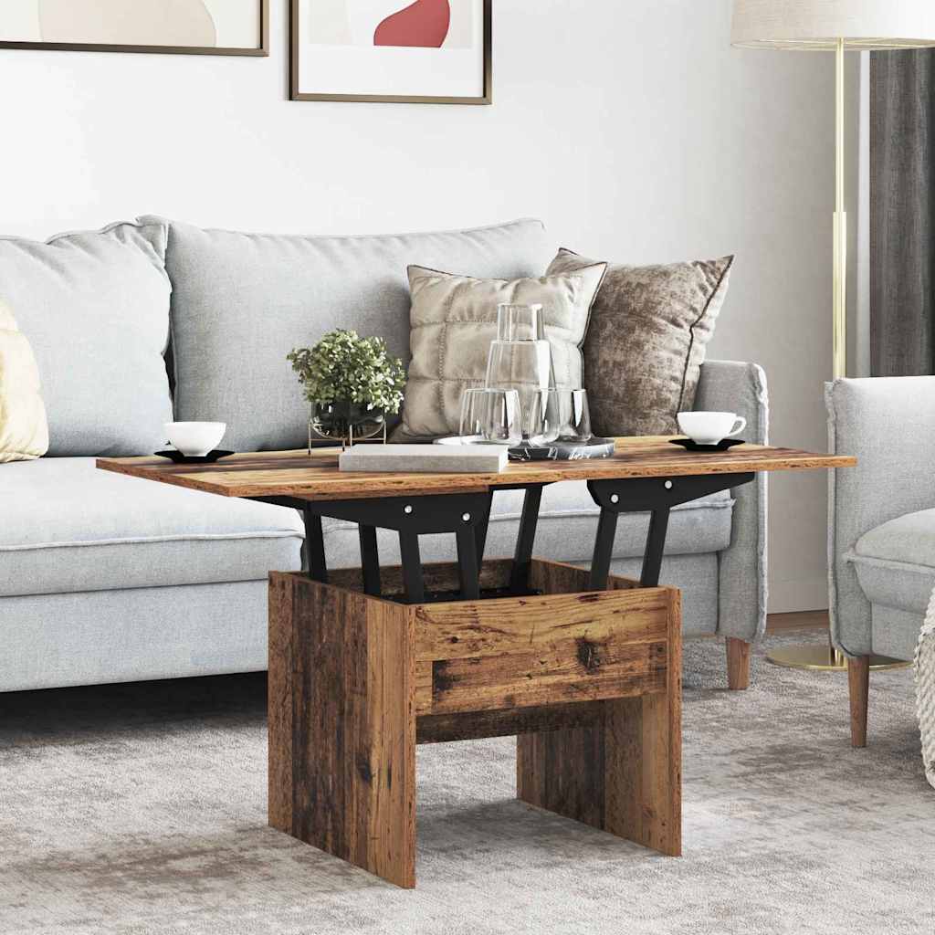 Coffee Table Old Wood 55 x 54.5 x 45 cm Engineered wood