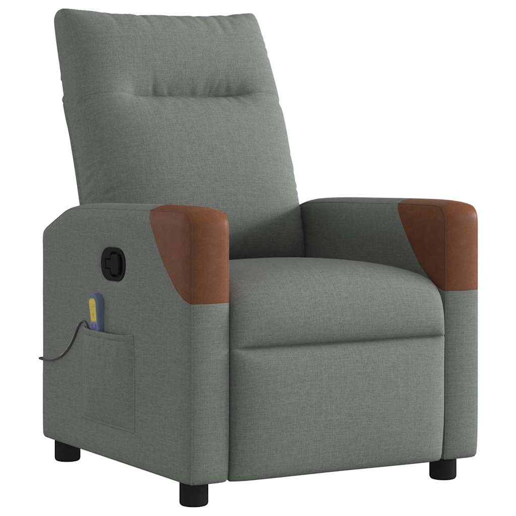 Massage Recliner Chair Dark grey 69 x 86 x 100 cm Fabric