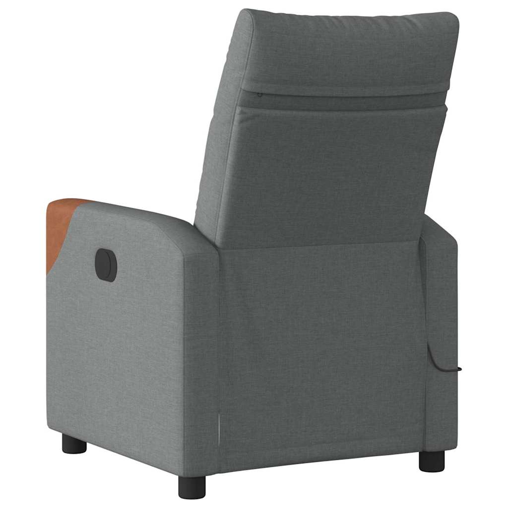 Massage Recliner Chair Dark grey 69 x 86 x 100 cm Fabric