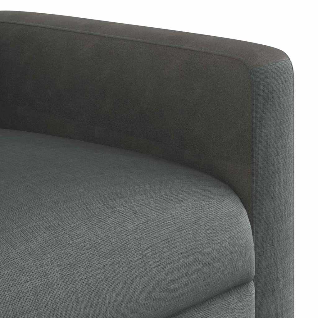 Massage Recliner Chair Dark Grey Fabric