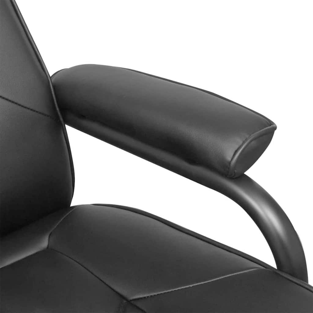 Recliner Chair Black Faux leather