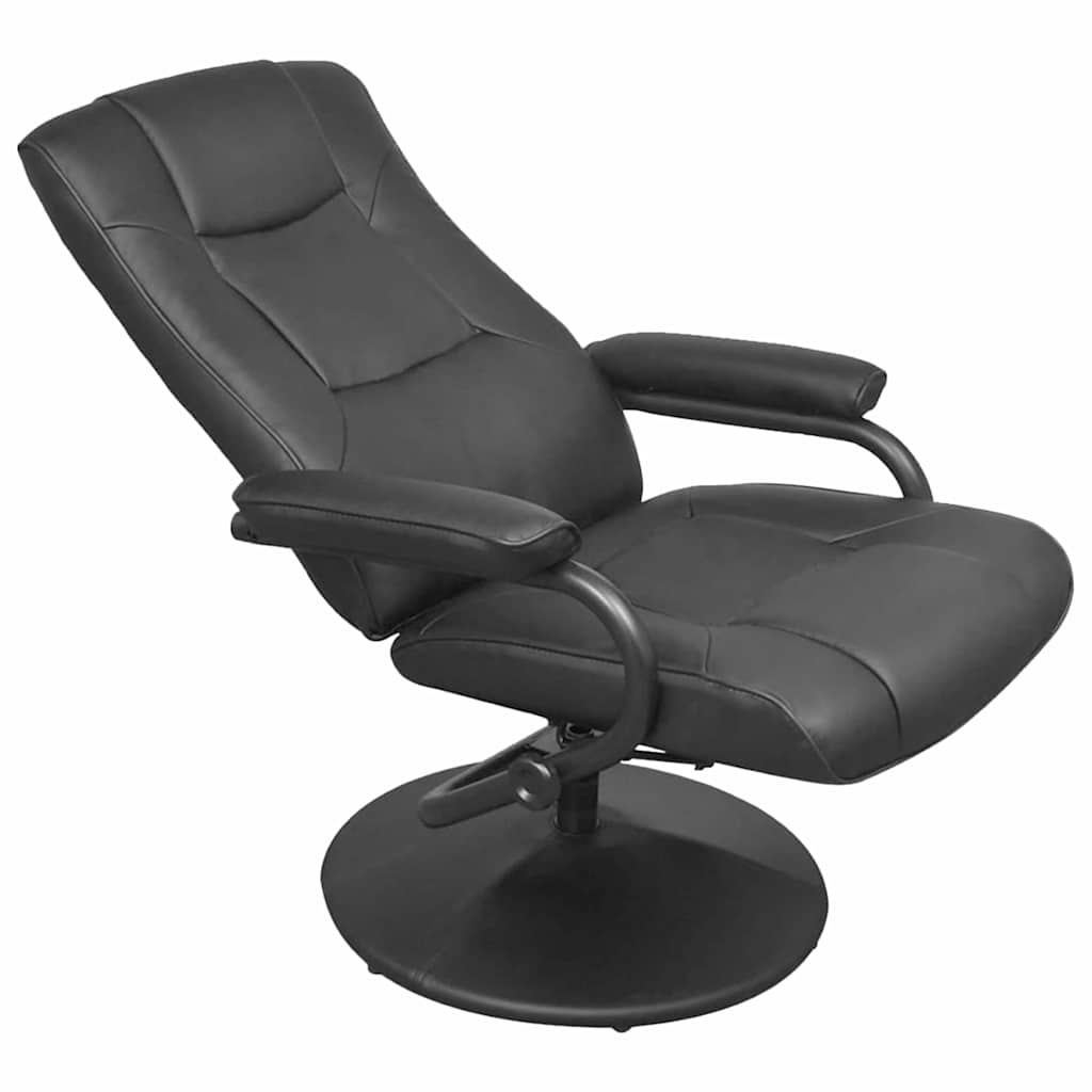 Recliner Chair Black Faux leather