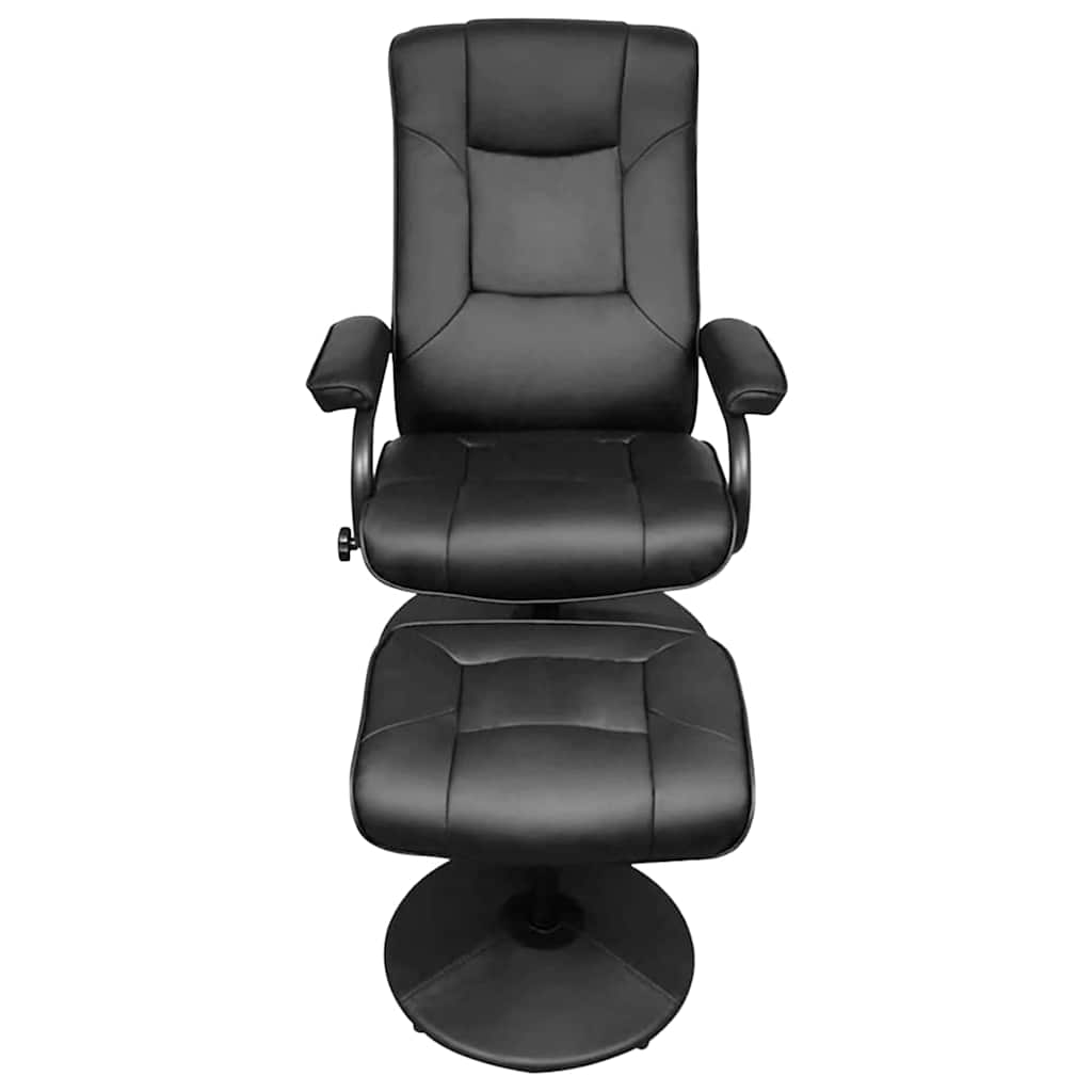 Recliner Chair Black Faux leather