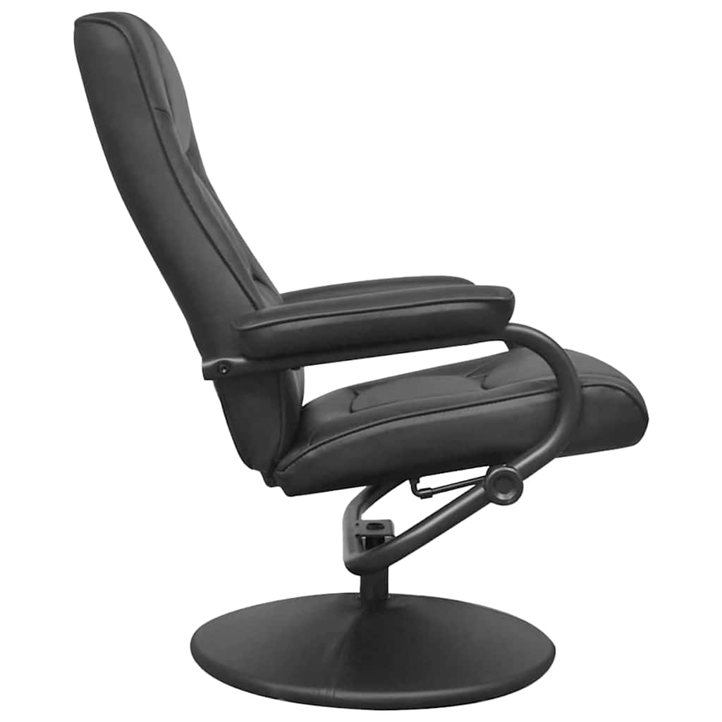Recliner Chair Black Faux leather