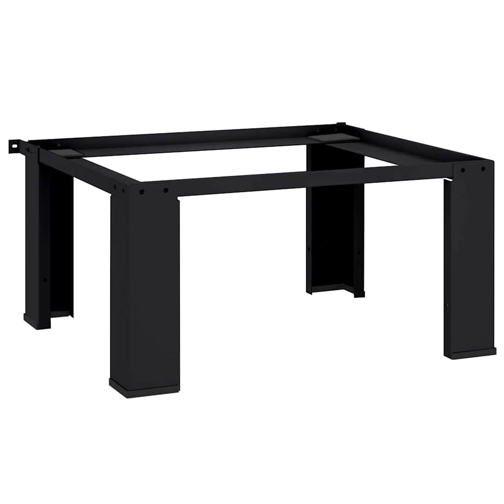 Washing Machine Pedestal Black 64 x 55 x 32.5 cm Steel