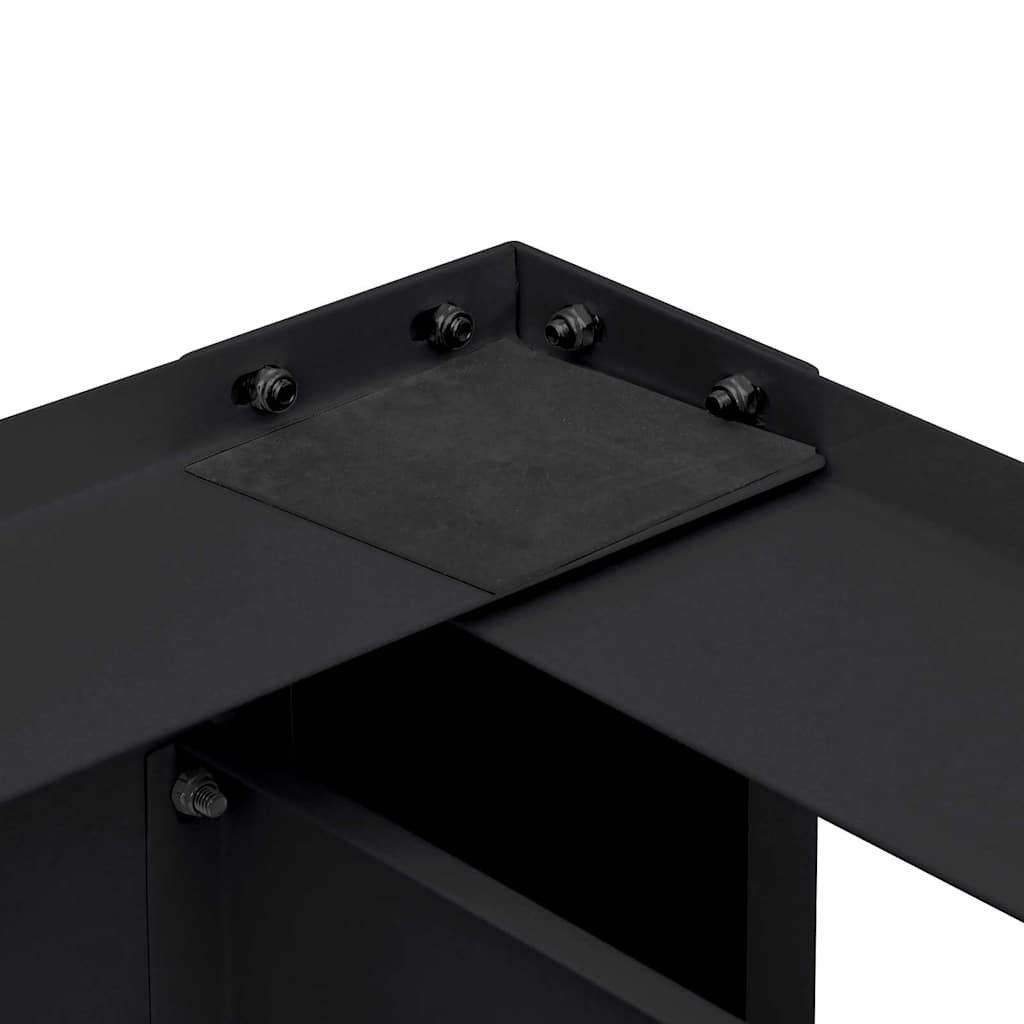 Washing Machine Pedestal 2 pcs Black 127 x 54.5 x 32.5 cm Steel