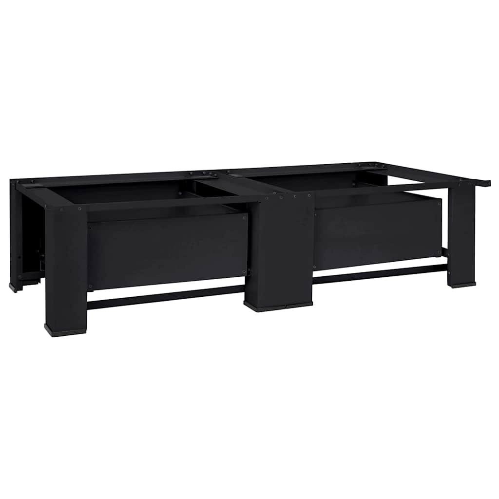 Washing Machine Pedestal 2 pcs Black 127 x 54.5 x 32.5 cm Steel