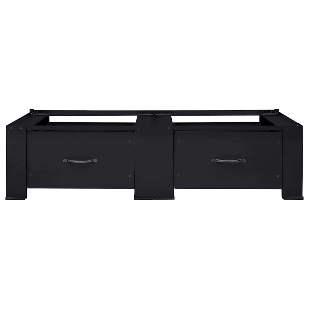 Washing Machine Pedestal 2 pcs Black 127 x 54.5 x 32.5 cm Steel