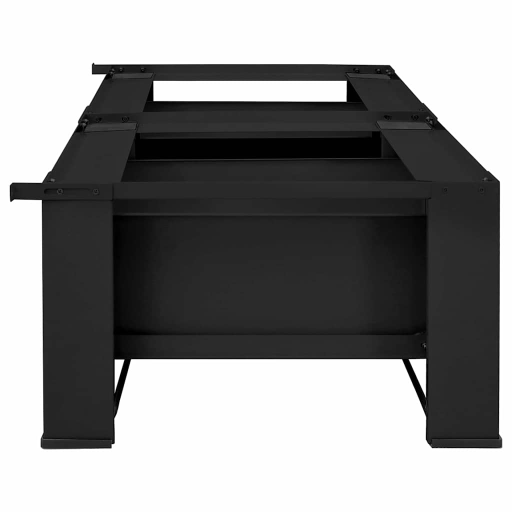 Washing Machine Pedestal 2 pcs Black 127 x 54.5 x 32.5 cm Steel