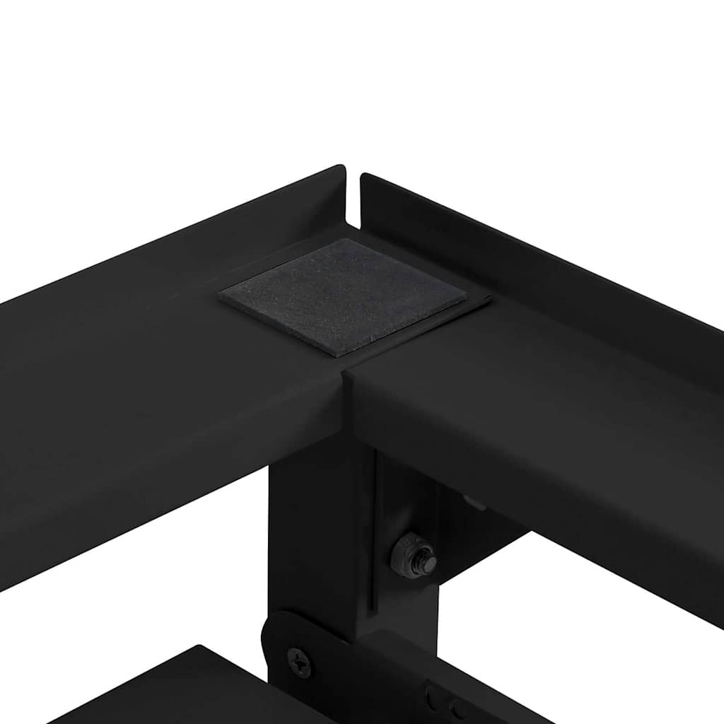 Washing Machine Pedestal 2 pcs Black 120 x 56 x 52 cm Steel