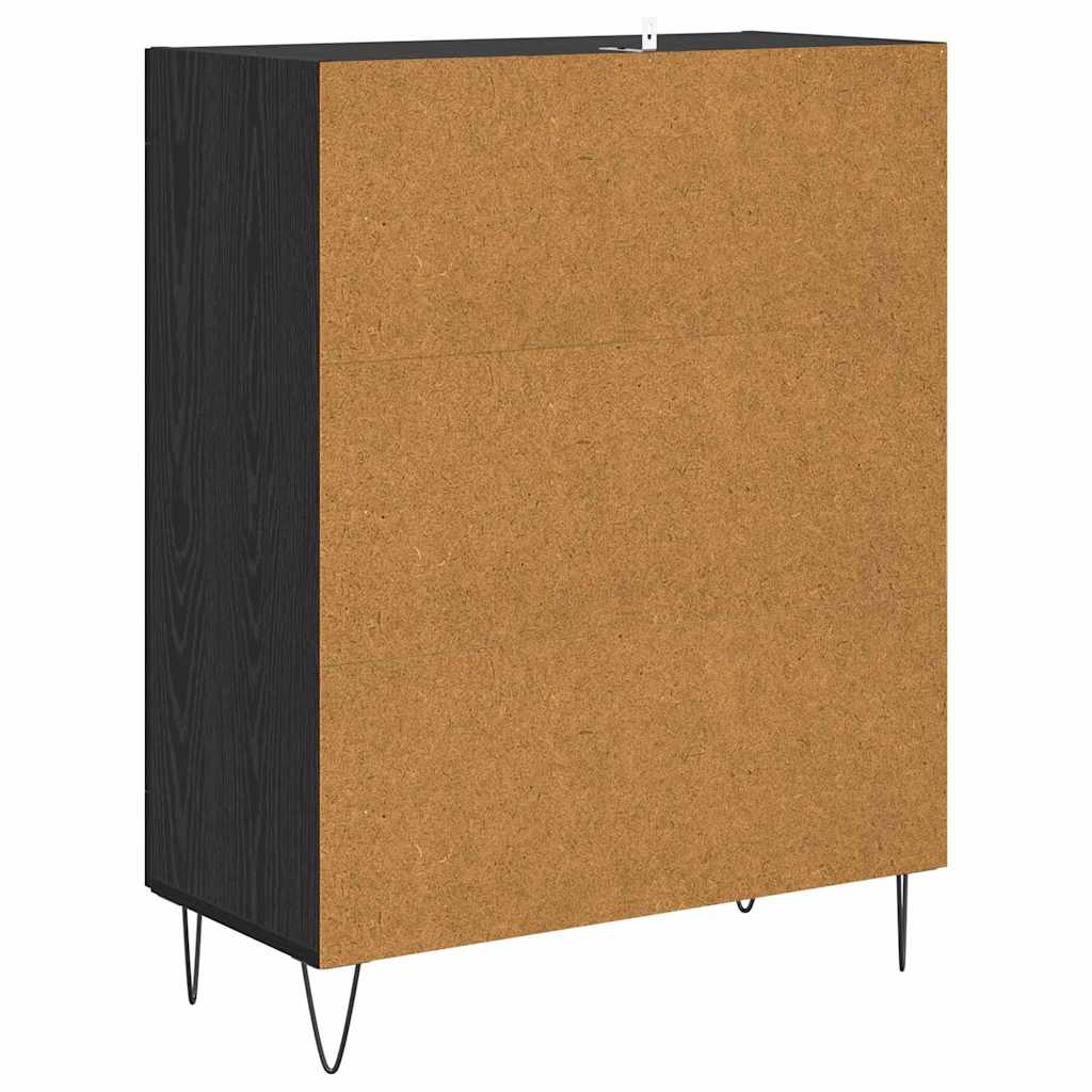 Sideboard Black Oak 69.5 x 34 x 90 cm Engineered Wood