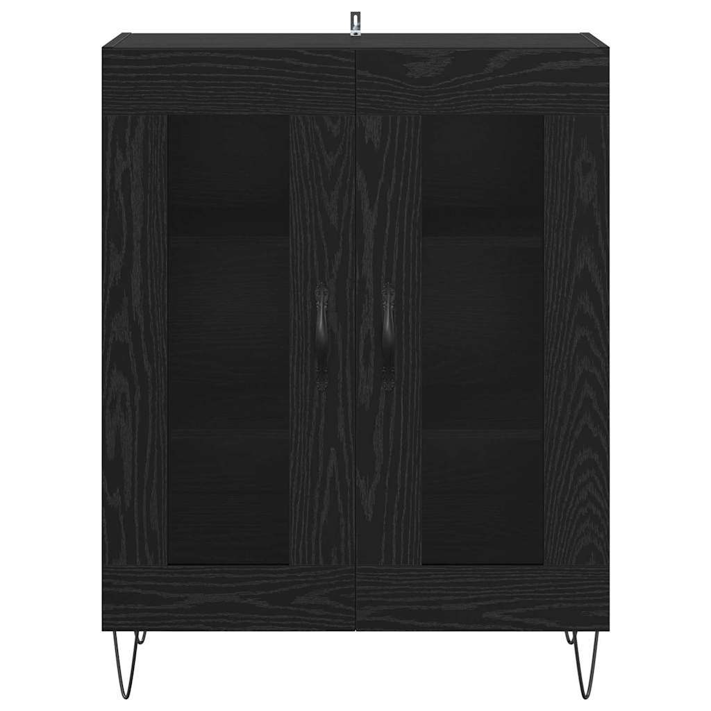 Sideboard Black Oak 69.5 x 34 x 90 cm Engineered Wood