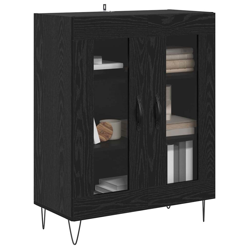 Sideboard Black Oak 69.5 x 34 x 90 cm Engineered Wood