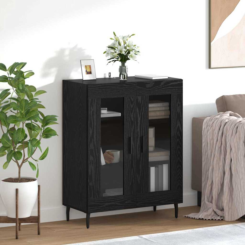 Sideboard Black Oak 69.5 x 34 x 90 cm Engineered Wood