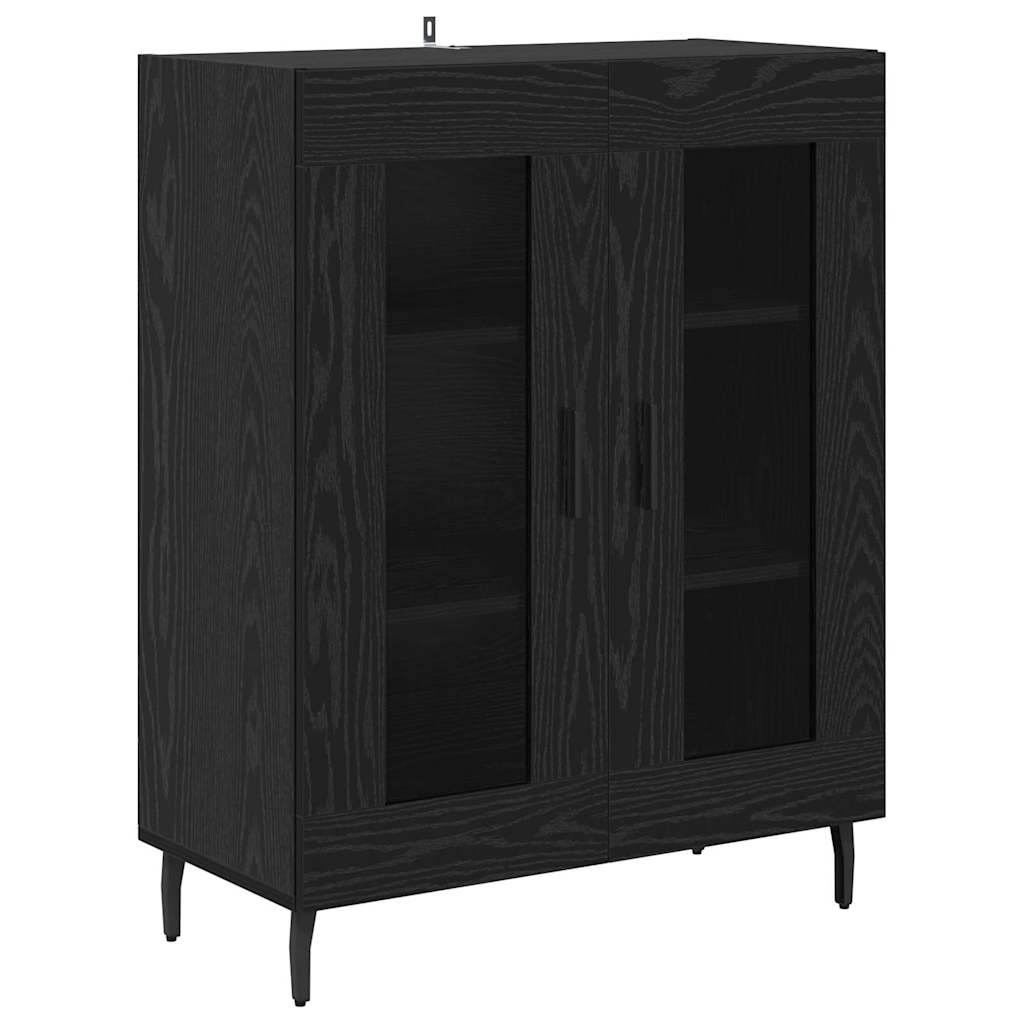 Sideboard Black Oak 69.5 x 34 x 90 cm Engineered Wood