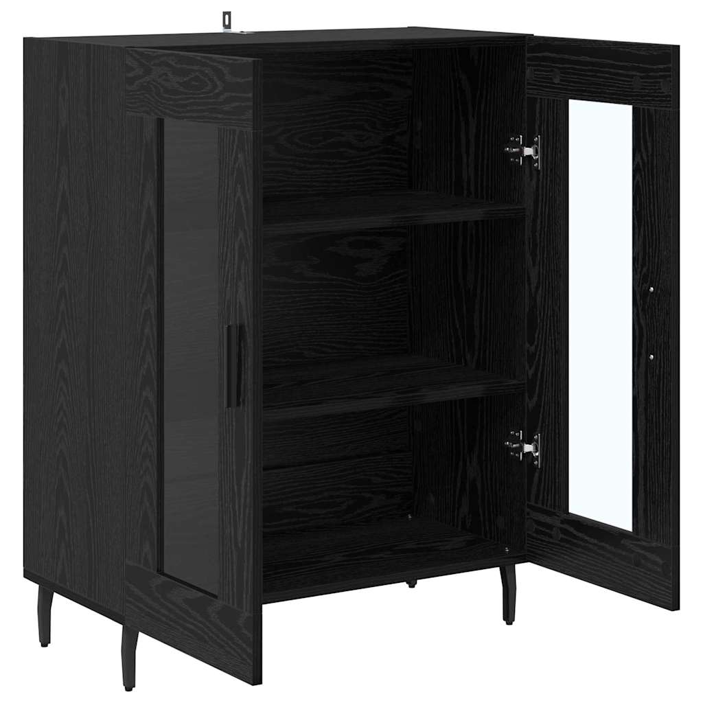 Sideboard Black Oak 69.5 x 34 x 90 cm Engineered Wood