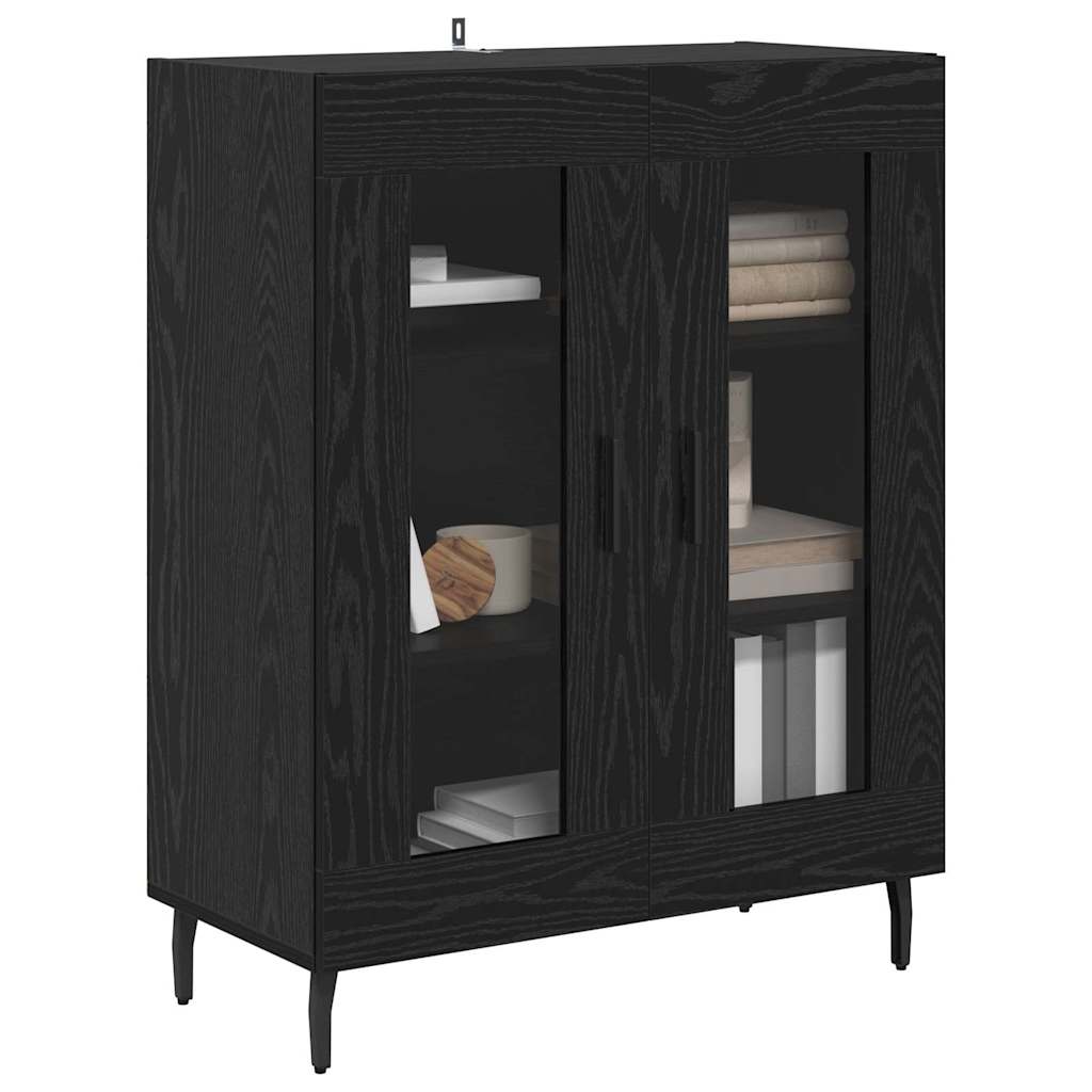 Sideboard Black Oak 69.5 x 34 x 90 cm Engineered Wood