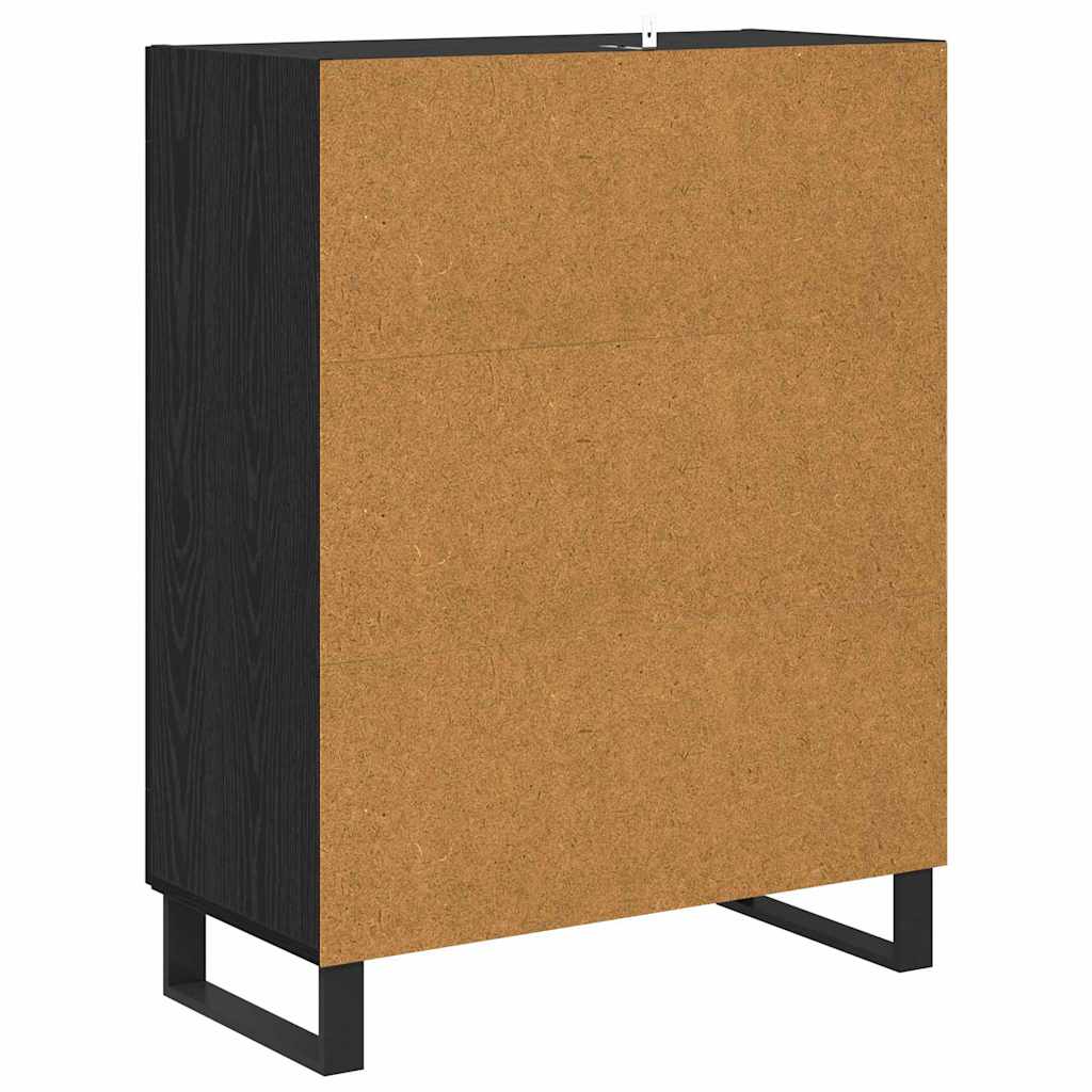 Sideboard Black Oak 69.5 x 34 x 90 cm Engineered Wood