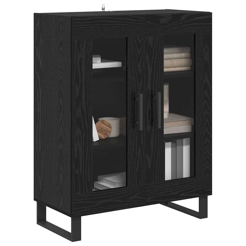 Sideboard Black Oak 69.5 x 34 x 90 cm Engineered Wood