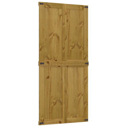 Barn Door Corona Honey Brown 90 x 210 cm Solid Pine Wood