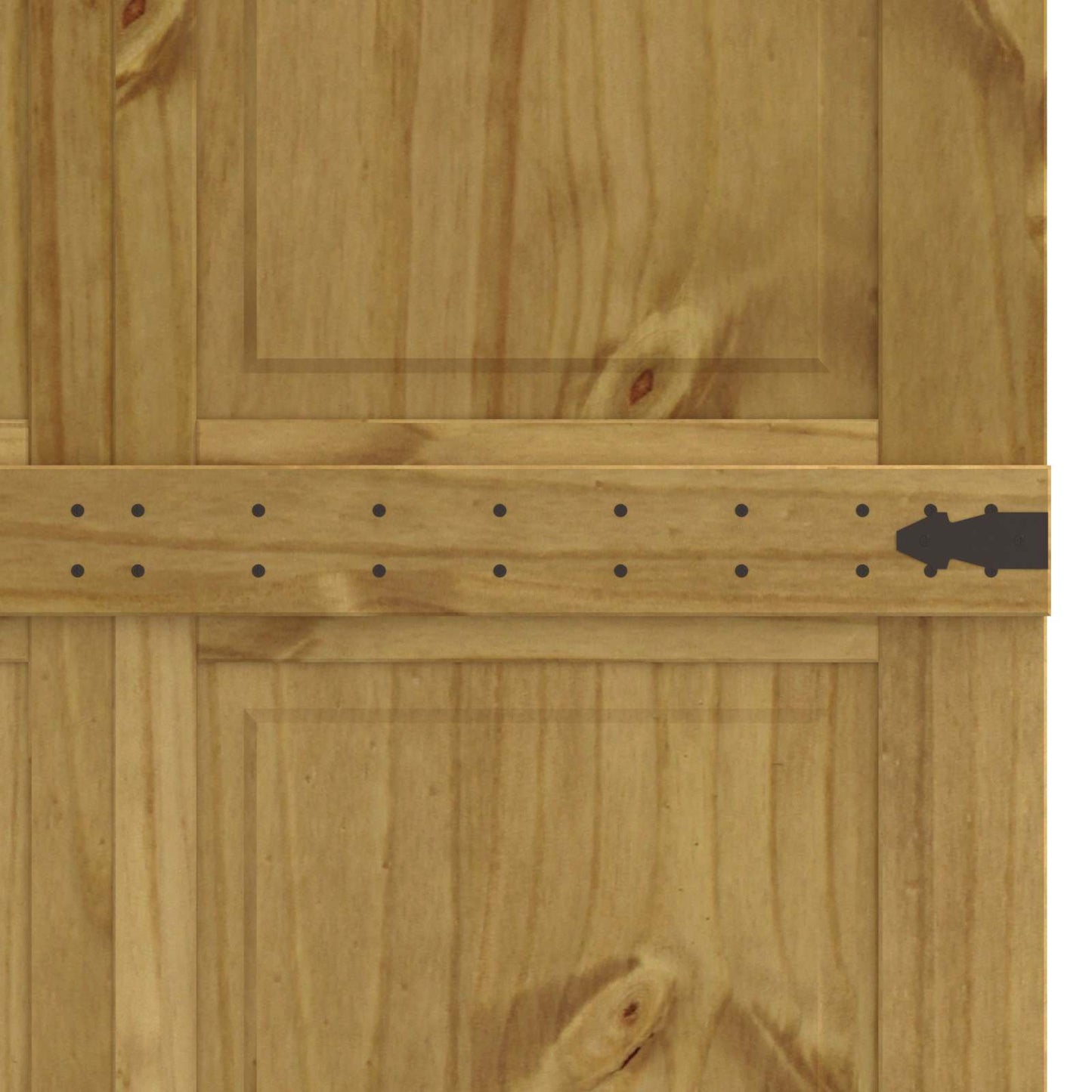 Barn Door Corona Honey Brown 100 x 210 cm Solid Pine Wood