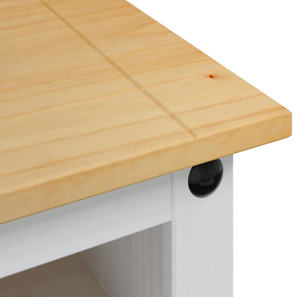 TV Cabinet Corona White 100 x 40 x 52 cm Solid Pine Wood