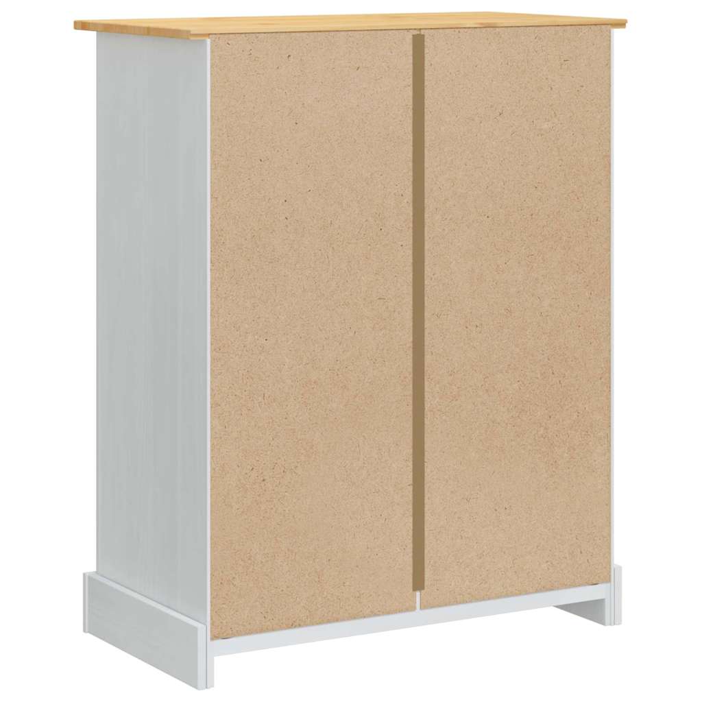 Storage Chests Corona White 92 x 48 x 114 cm Solid Pine Wood