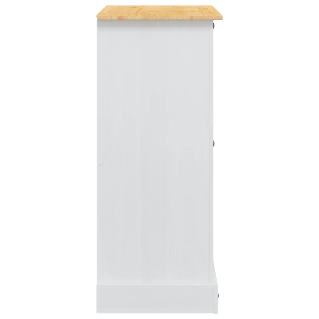 Storage Chests Corona White 92 x 48 x 114 cm Solid Pine Wood