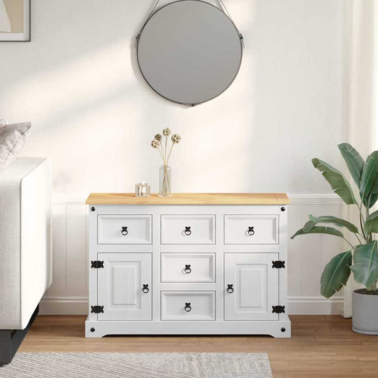 Storage Chests CORONA White 112 x 40 x 75 cm Solid Pine Wood