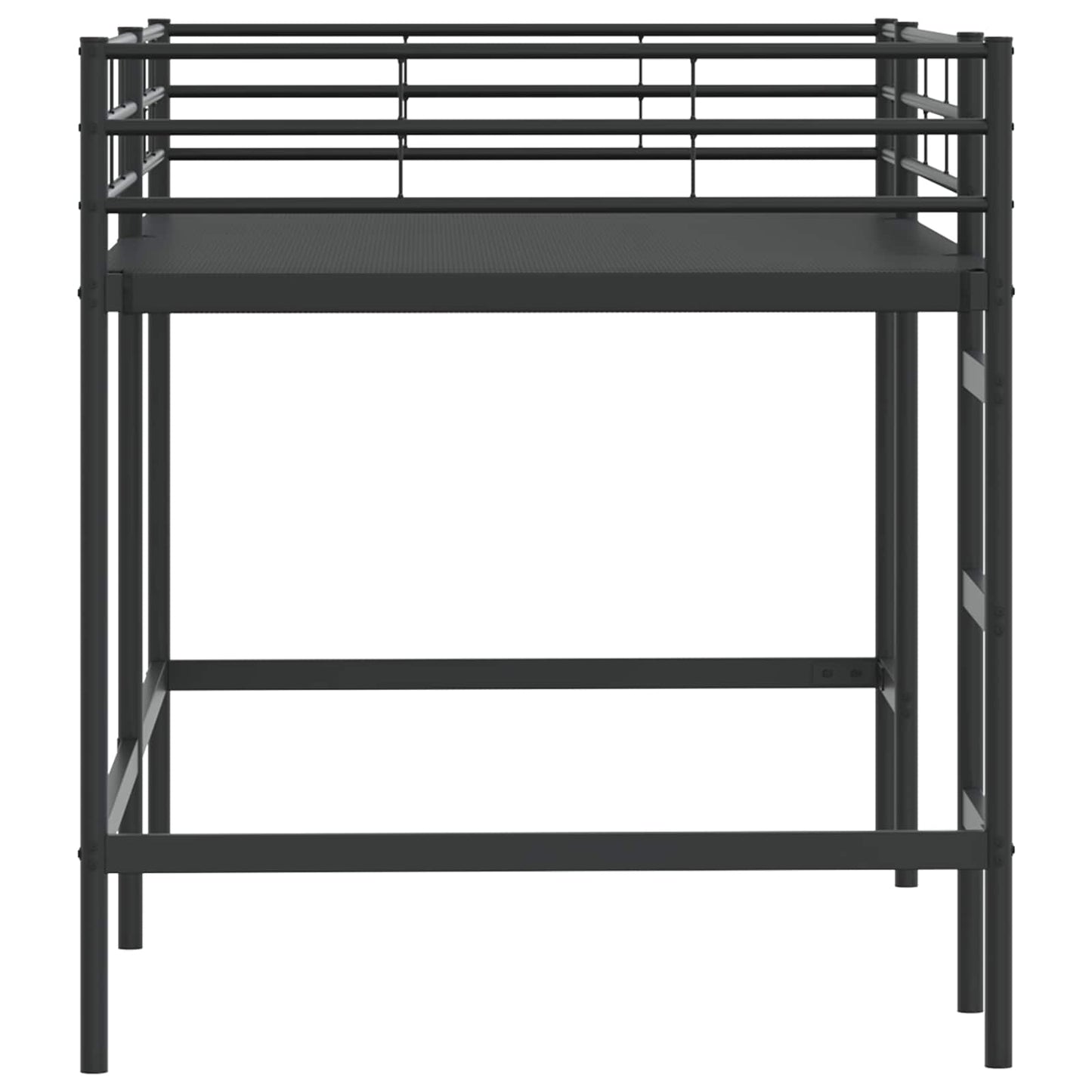 Kids'Loft Bed Frame Black 79.5 x 200 cm Steel