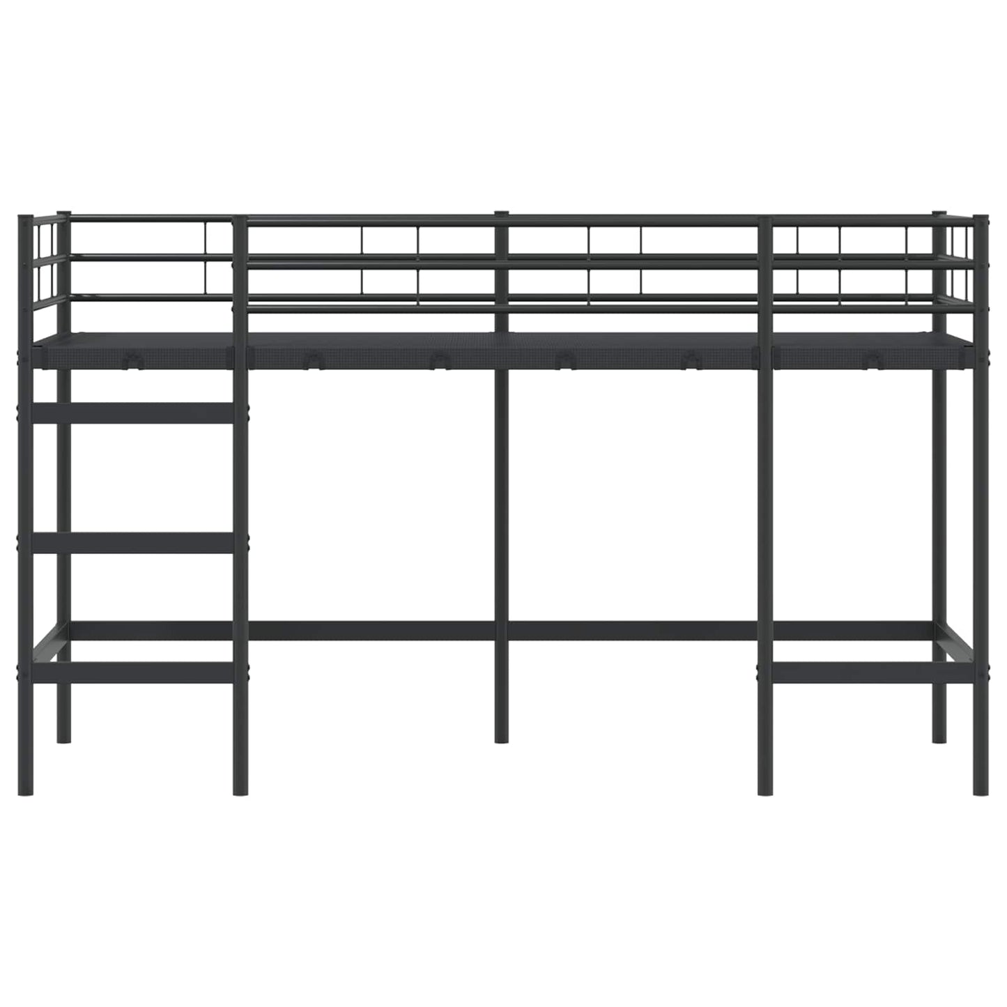 Kids'Loft Bed Frame Black 99.5 x 190 cm Steel