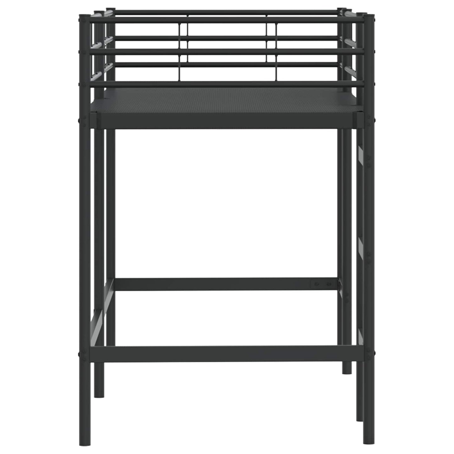 Kids'Loft Bed Frame Black 99.5 x 190 cm Steel