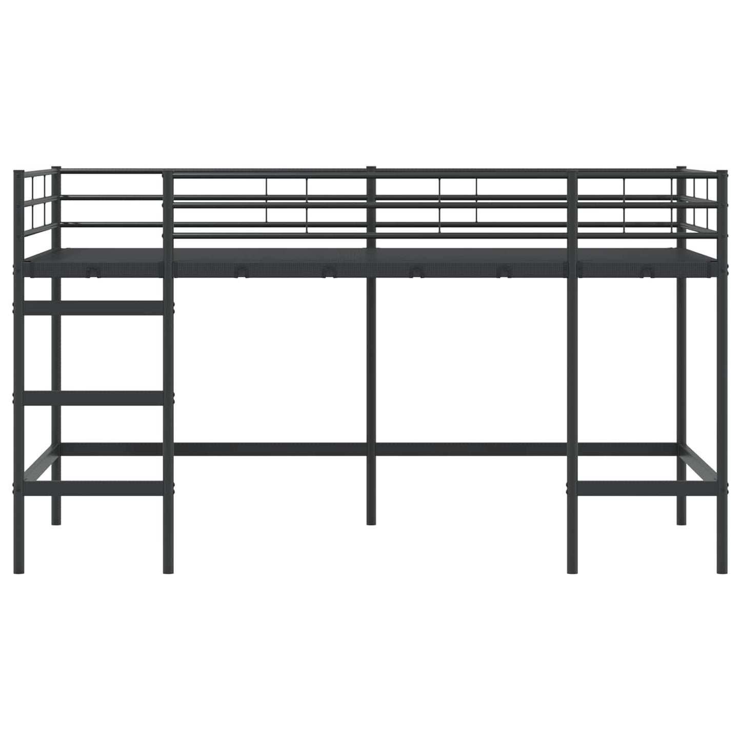 Kids'Loft Bed Frame Black 99.5 x 200 cm Steel