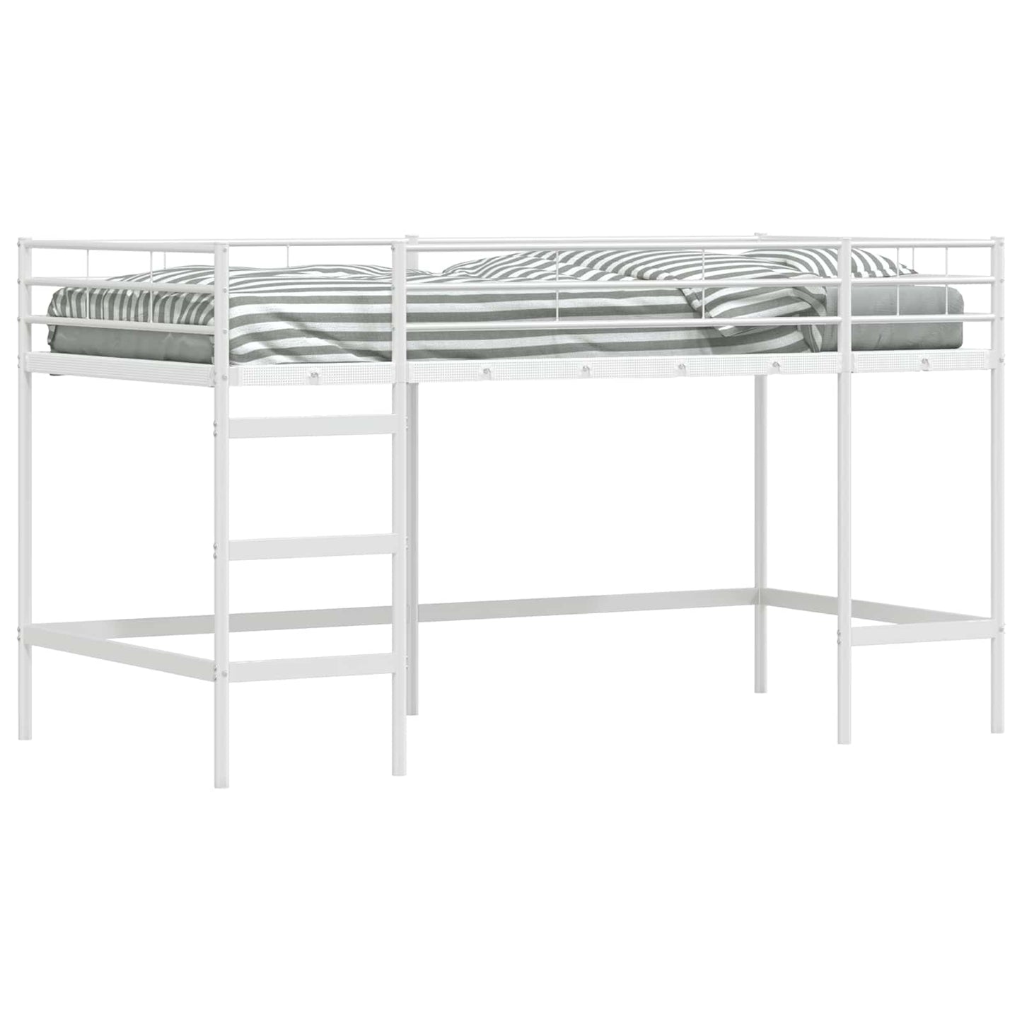 Kids'Loft Bed Frame White 79.5 x 200 cm Steel