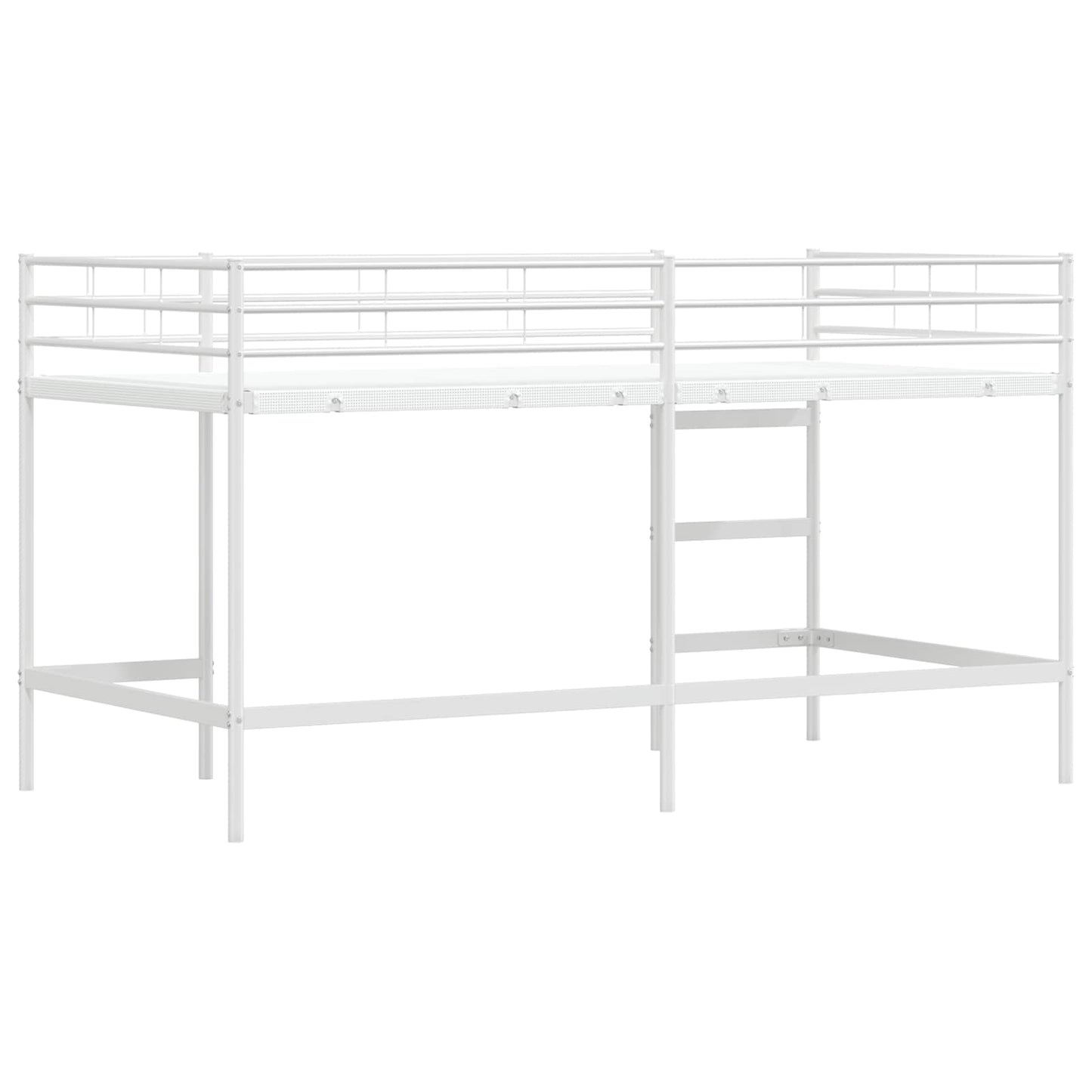 Kids'Loft Bed Frame White 79.5 x 200 cm Steel