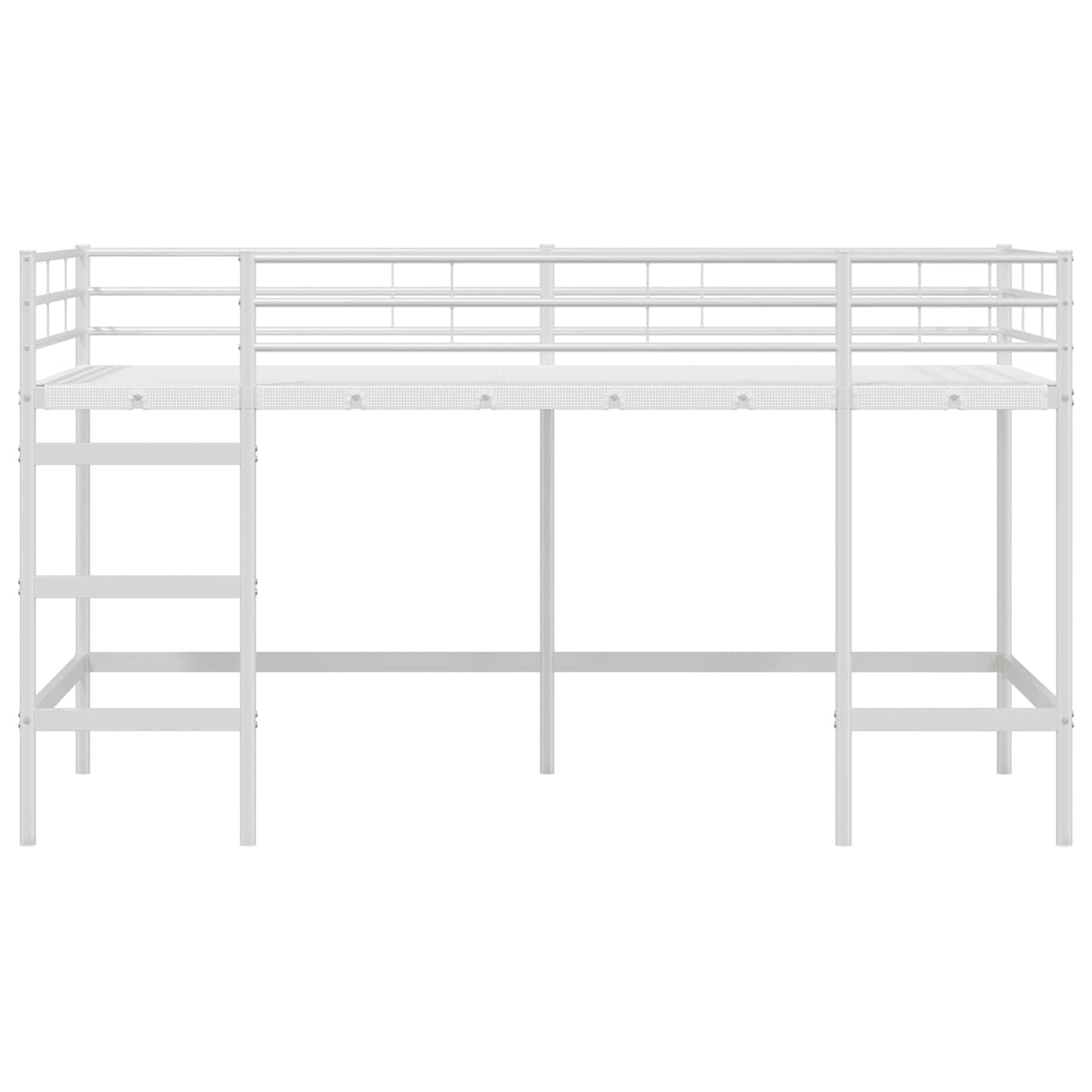 Kids'Loft Bed Frame White 79.5 x 200 cm Steel