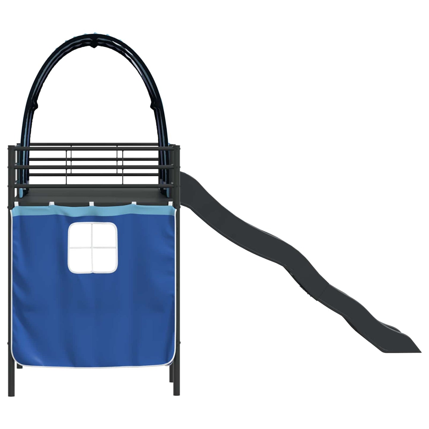 Kids'Loft Bed Frame Black and Blue 75 x 190 cm Metal