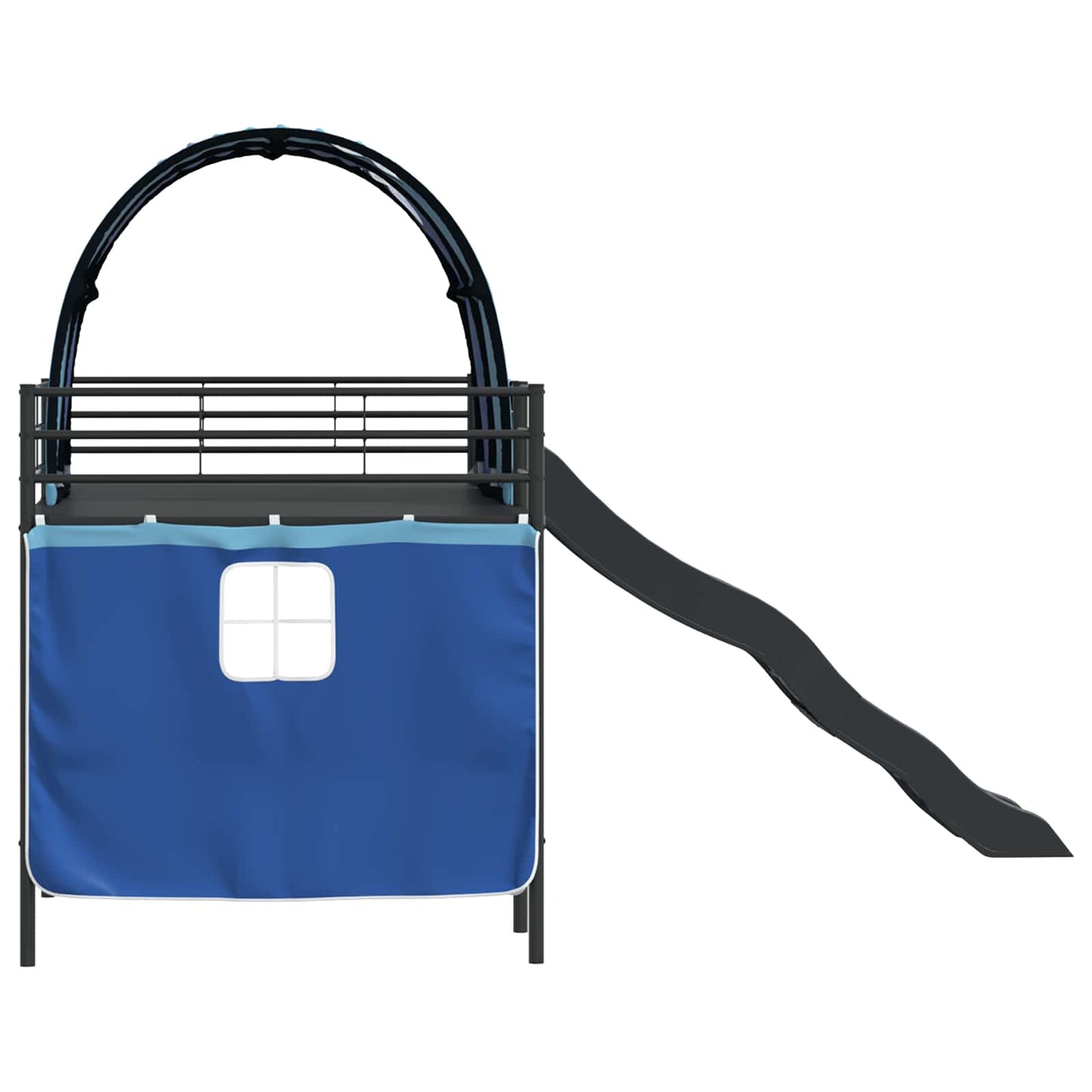 Kids'Loft Bed Frame Black and Blue 107 x 200 cm Metal