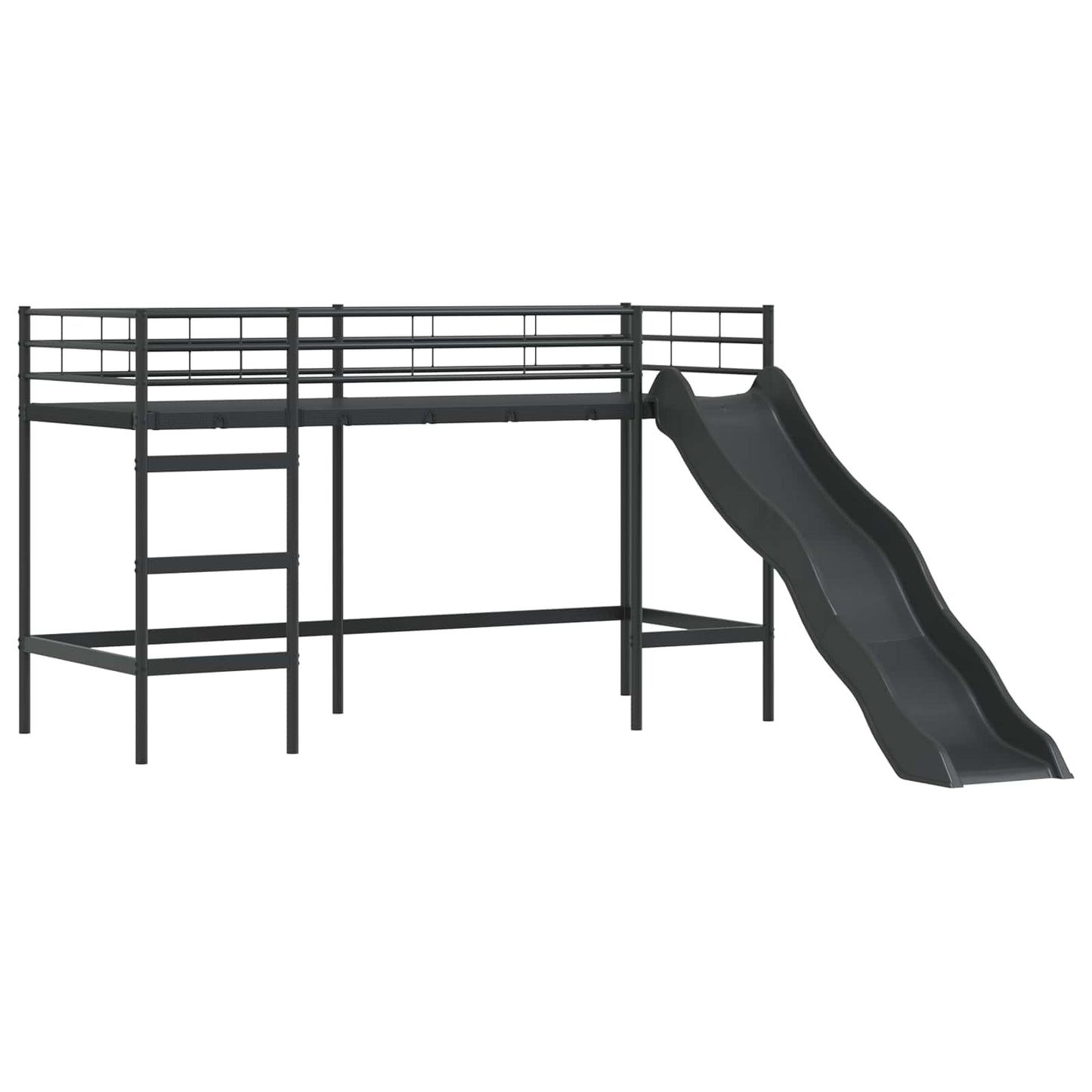 Kids'Loft Bed Frame Black and Pink 100 x 190 cm Metal