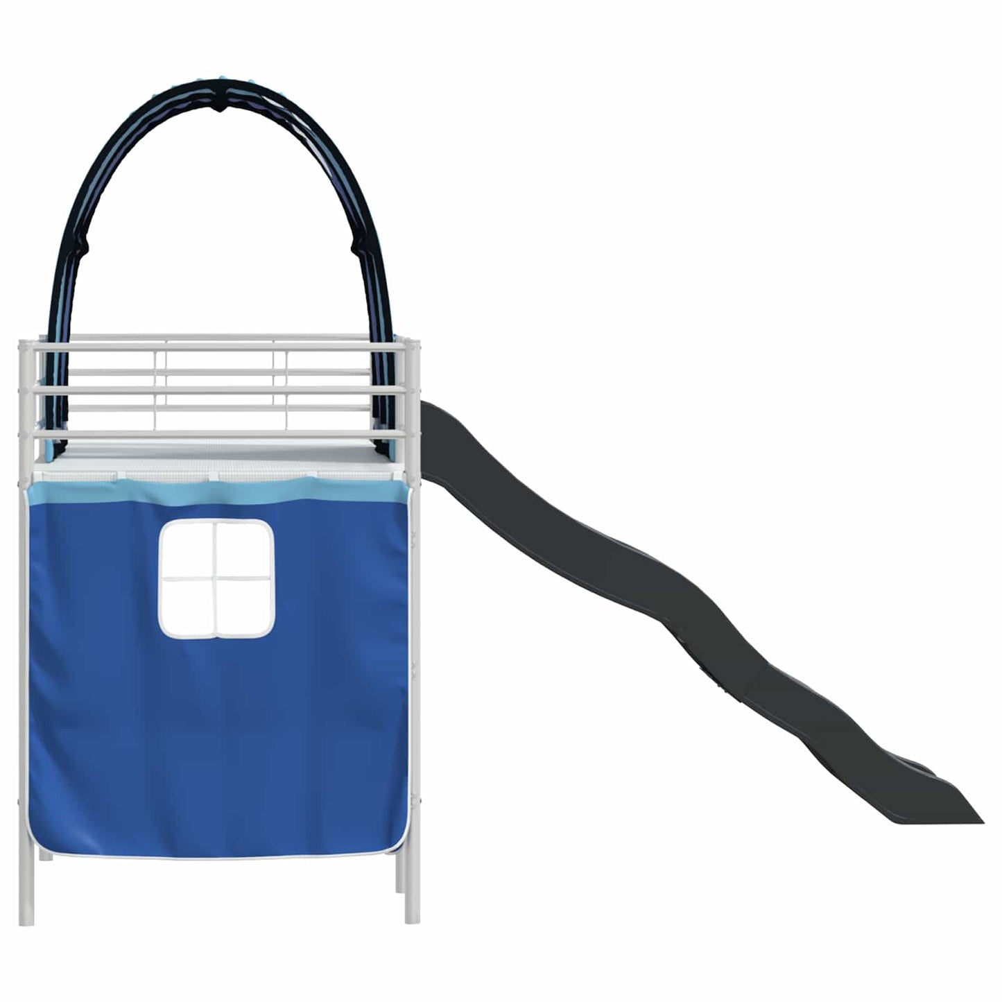 Kids'Loft Bed Frame White and Blue 100 x 190 cm Metal