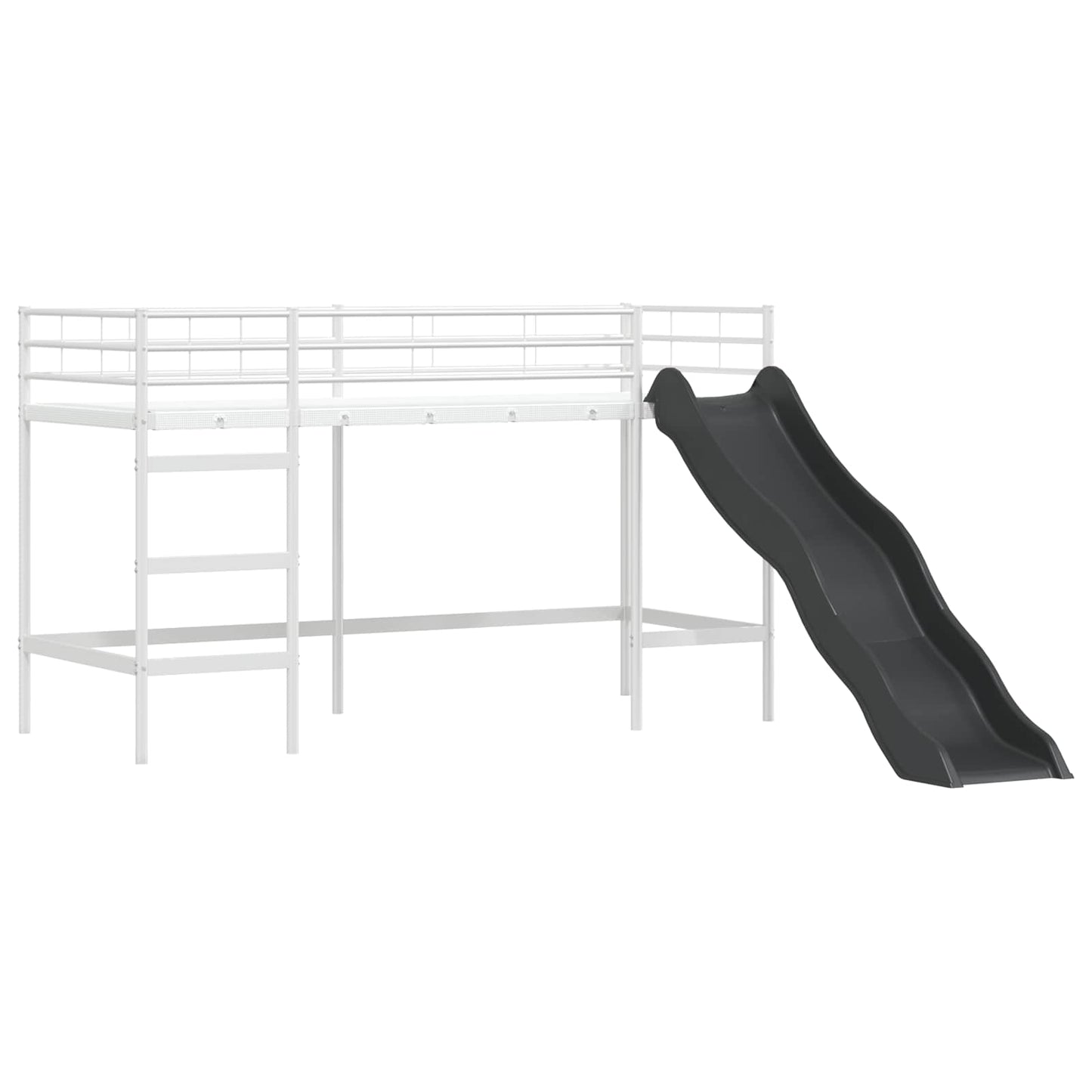 Kids'Loft Bed Frame White and Pink 90 x 190 cm Metal