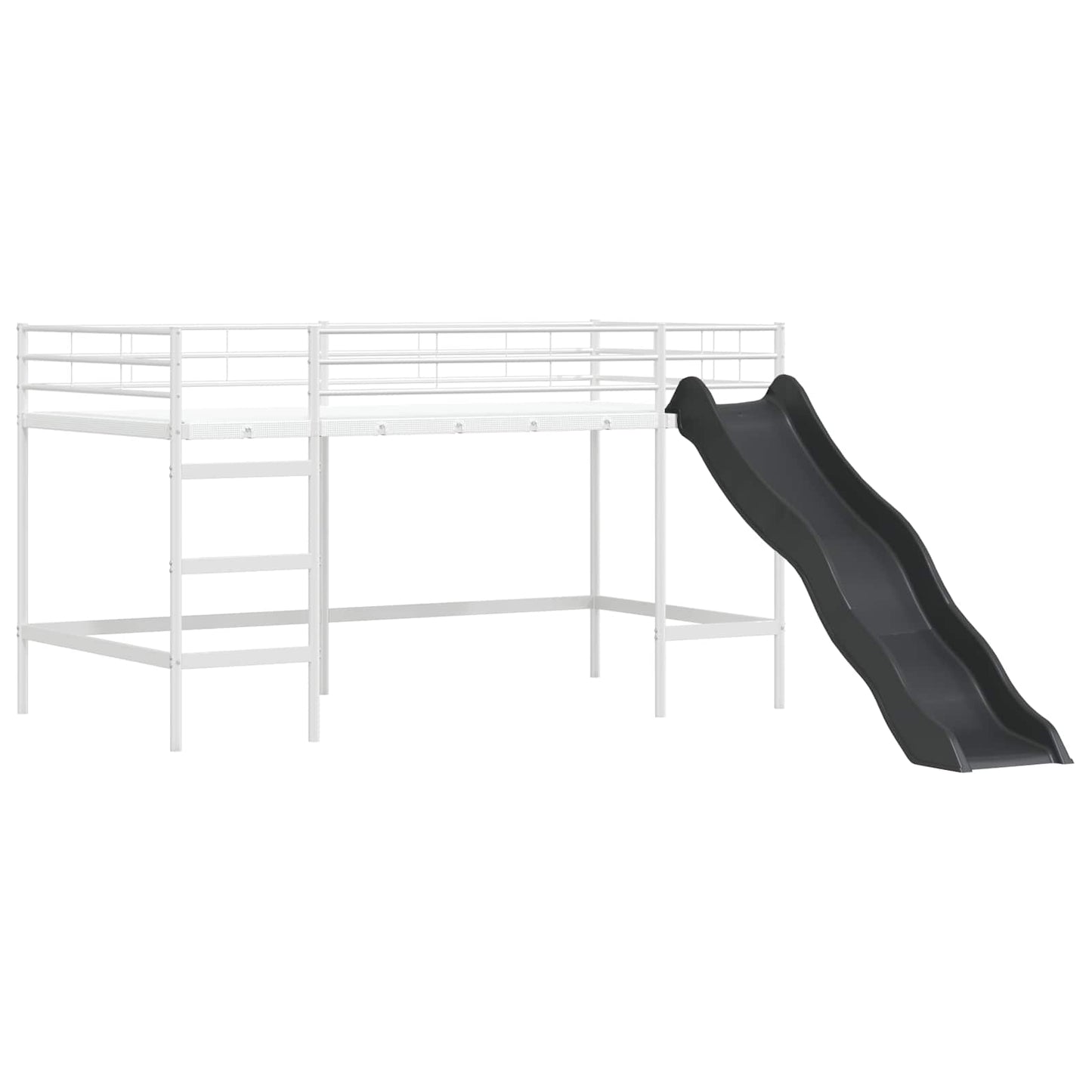 Kids'Loft Bed Frame White and Pink 100 x 200 cm Metal