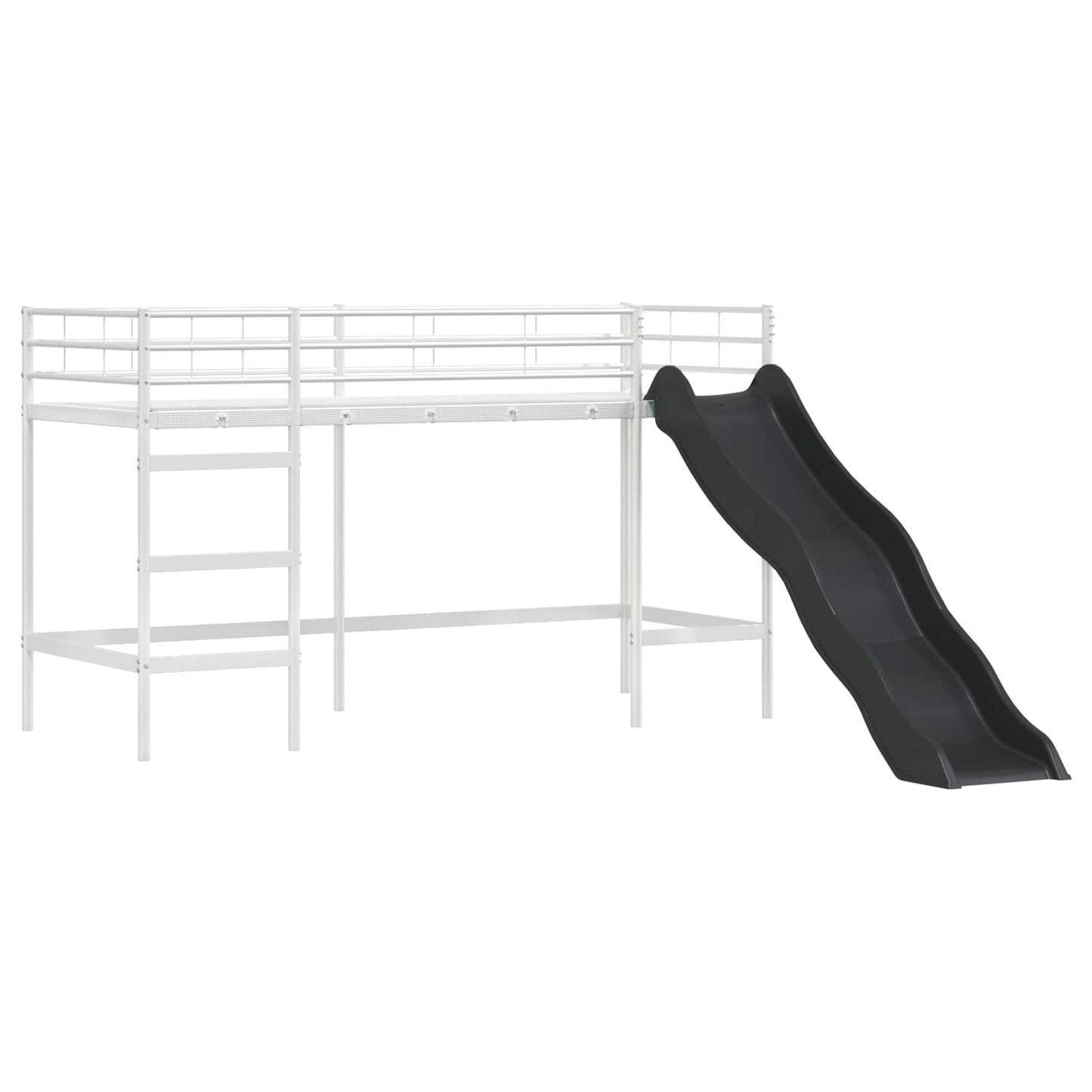 Kids'Loft Bed Frame White and Blue 100 x 190 cm Metal