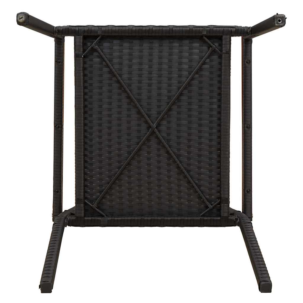 Garden Stacking Chairs 4 pcs Black and Brown 54 x 56 x 90 cm